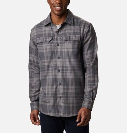 Black Men's Columbia Silver Ridge II Shirts | MJFBYC-017