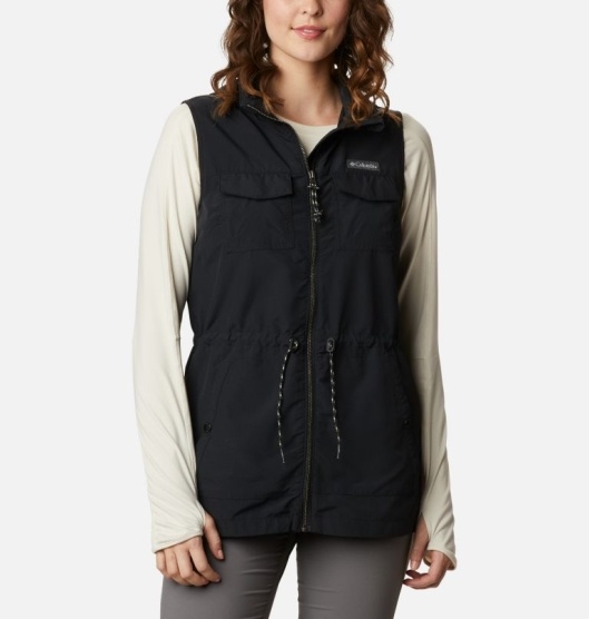 Black Women's Columbia Silver Ridge Vest | UNLVCD-065