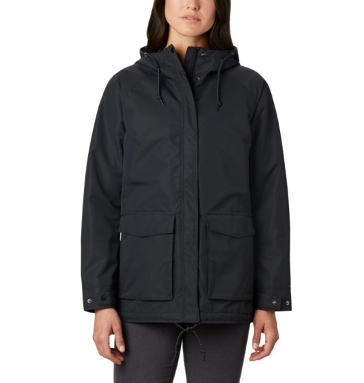 Black Women's Columbia South Canyon Rain Jacket | QJSWDC-751