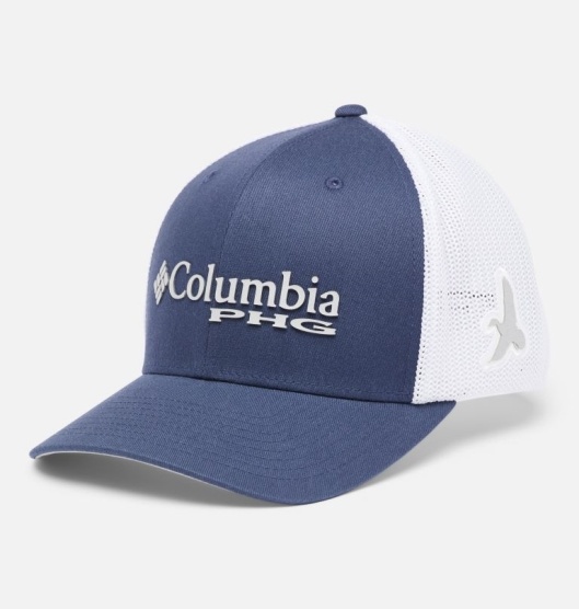 Blue Grey Men's Columbia PHG Mesh Baseball Cap Hats | WEQHJG-374