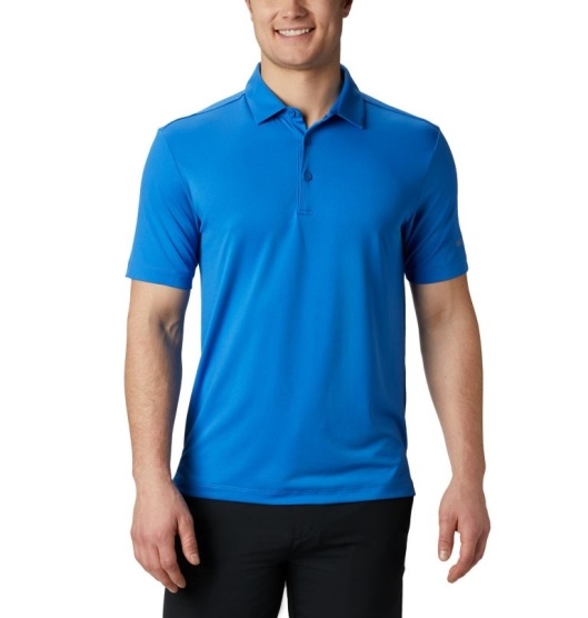 Blue Men's Columbia Omni-Wick Polo | HAUOVI-705