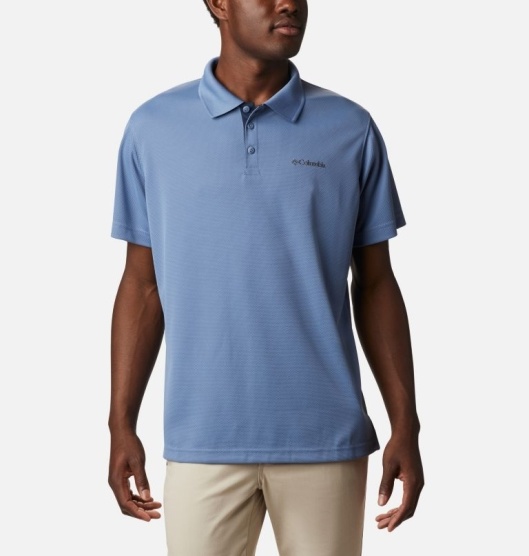 Blue Men's Columbia Utilizer Polo | FSKOPJ-072