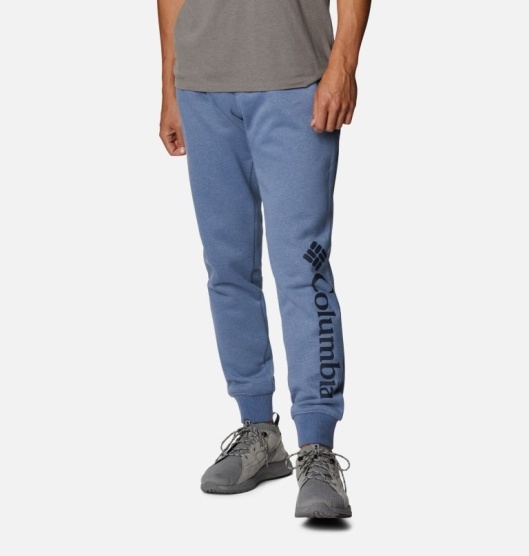 Blue Navy Men's Columbia CSC Logo Trail Pants | CLAWDK-496