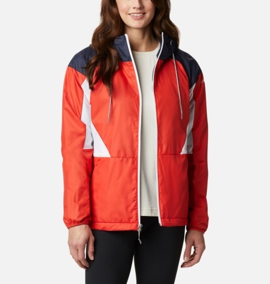 Blue White Women's Columbia Side Hill Windbreaker | AJIFQO-762