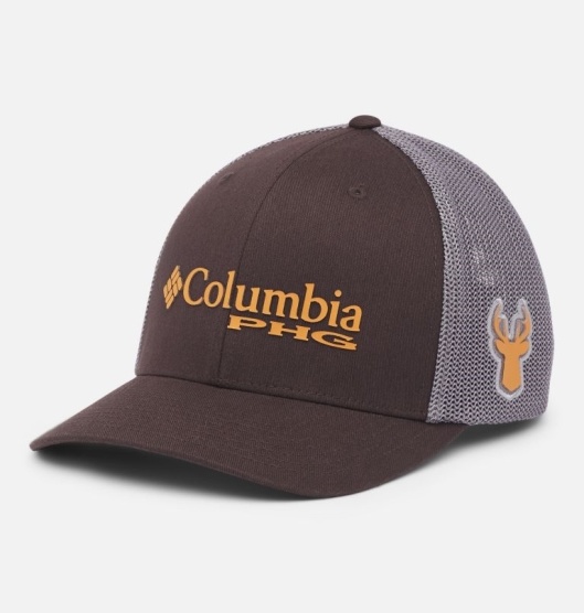 Brown Men's Columbia PHG Mesh Baseball Cap Hats | IKWJLE-973