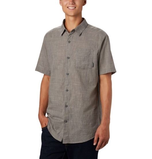 Grey Men's Columbia Under Exposure Shirts | TSQHAD-864