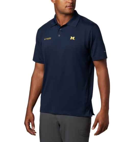 Navy Men's Columbia Collegiate Polo | LHSCFB-026