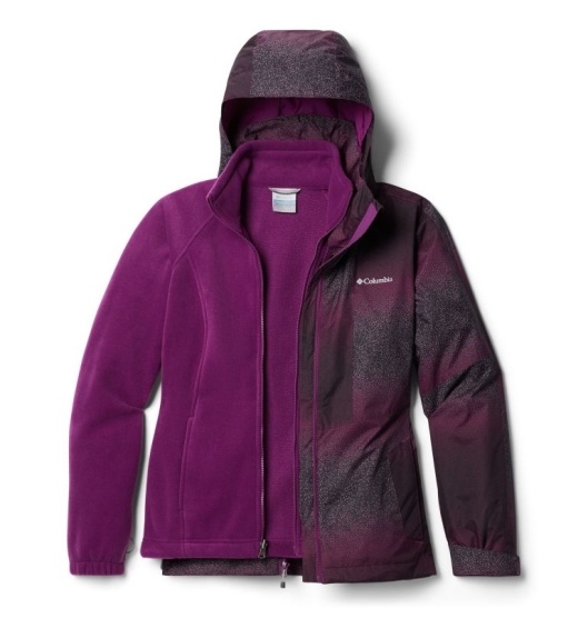 Navy Red Women's Columbia Ruby River Interchange 3 In 1 Jacket | FGNHTS-714