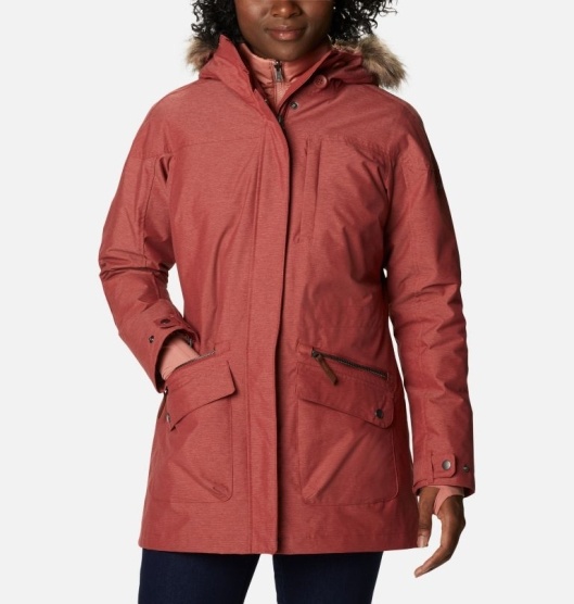 Red Women's Columbia Carson Pass Interchange 3 In 1 Jacket | PJBISF-647