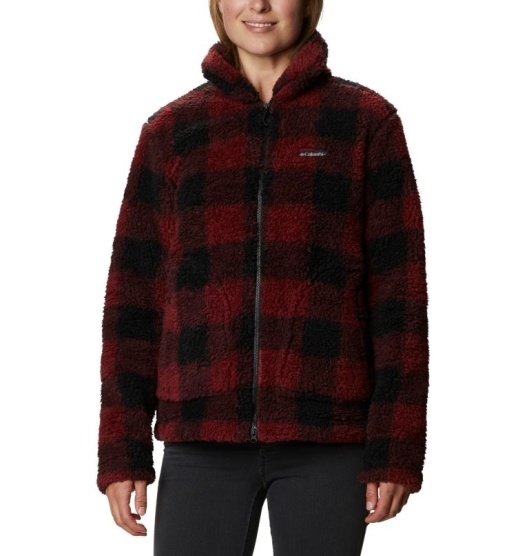 Red Women's Columbia Sherpa Fleece Jacket | PLZXMT-628