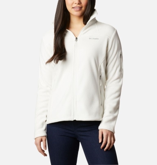 White Women's Columbia Fast Trek II Fleece Jacket | IQBFDU-592